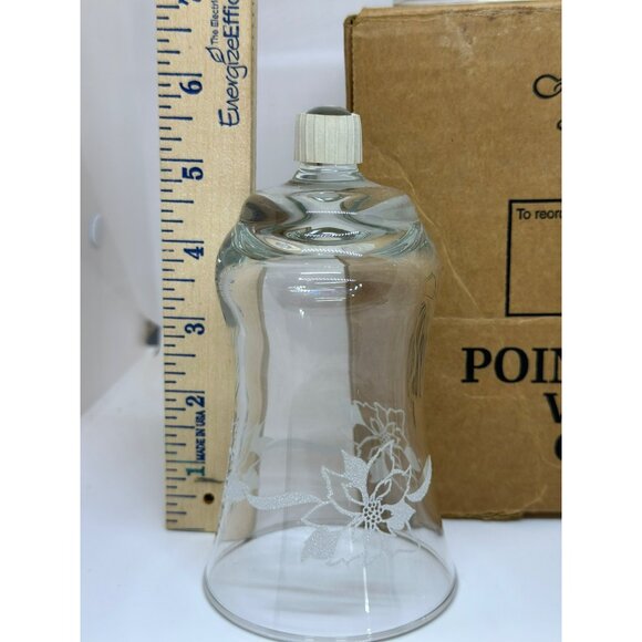 HOMCO Poinsettia Votive Glass Candle Holders 5.5"x3 - Set of 4 NIB Holiday Decor - Picture 4 of 8